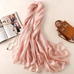 Sale Women's Rectangle Scarf Street Daily Date Blue Pink Scarf Pure Color Women Scarves