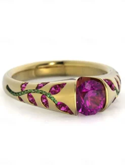 Sale Women's Rings Elegant Valentine's Day Floral Ring Women Trendy Jewelry