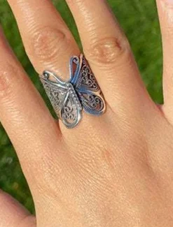New Women's Rings Fashion Outdoor Butterfly Ring Women Trendy Jewelry