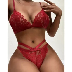 Hot Women's Sexy Bodies Lingerie Set Sets Pure Color Fashion Lovers Hot Home Valentine's Day Lace Breathable V Wire Sleeveless Backless Summer Spring Home Outfits Women Lingerie