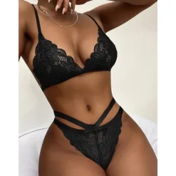 Hot Women's Sexy Bodies Lingerie Set Sets Pure Color Fashion Lovers Hot Home Valentine's Day Lace Breathable V Wire Sleeveless Backless Summer Spring Home Outfits Women Lingerie