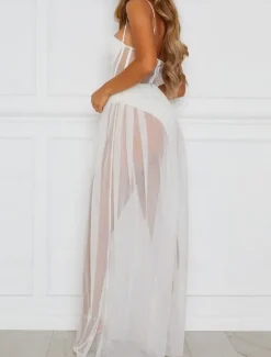 Clearance Women's Sexy Lingerie Chemises & Negligees Dress Pure Color Ultra Slim Hot Comfort Home Bed Vacation Mesh Breathable Straps Sleeveless Backless Summer Spring Home Outfits Women Sleepwear|Lingerie