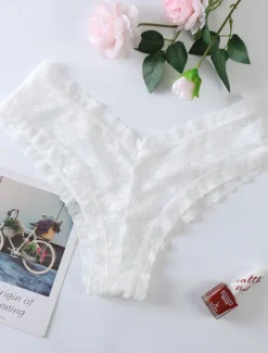 New Women's Sexy Lingerie Panties Pure Color Lovers Hot Home Valentine's Day Bed Lace Breathable Hole Summer Spring Home Outfits Women Lingerie
