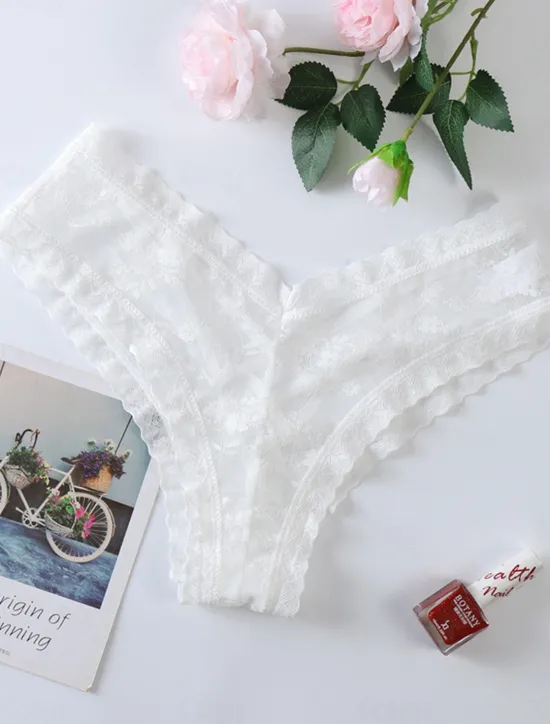 New Women's Sexy Lingerie Panties Pure Color Lovers Hot Home Valentine's Day Bed Lace Breathable Hole Summer Spring Home Outfits Women Lingerie