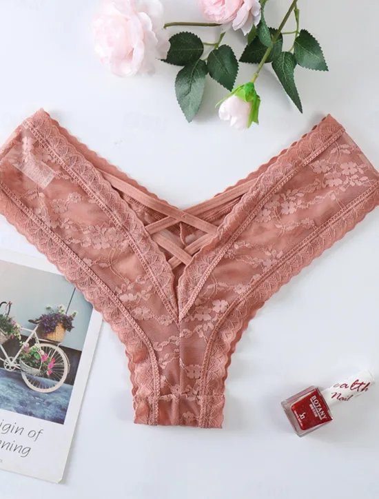New Women's Sexy Lingerie Panties Pure Color Lovers Hot Home Valentine's Day Bed Lace Breathable Hole Summer Spring Home Outfits Women Lingerie