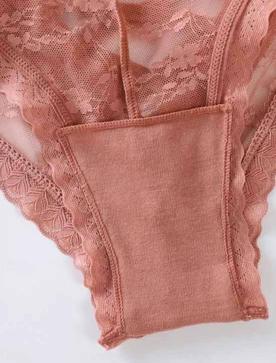 New Women's Sexy Lingerie Panties Pure Color Lovers Hot Home Valentine's Day Bed Lace Breathable Hole Summer Spring Home Outfits Women Lingerie