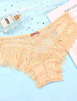 Hot Women's Sexy Lingerie Panties Pure Color Lovers Hot Home Valentine's Day Bed Lace Breathable Hole Summer Spring Home Outfits Women Lingerie