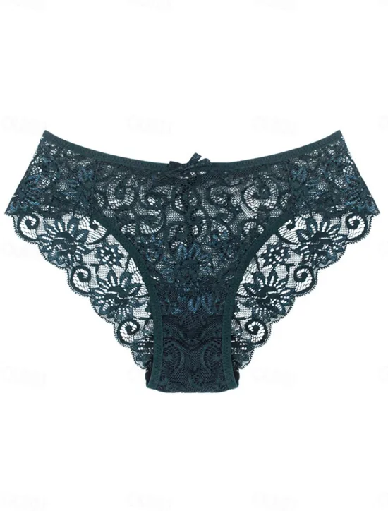 Outlet Women's Sexy Lingerie Panties Pure Color Fashion Comfort Soft Home Daily Vacation Lace Breathable Summer Spring Home Outfits Women Lingerie