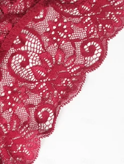 Outlet Women's Sexy Lingerie Panties Pure Color Fashion Comfort Soft Home Daily Vacation Lace Breathable Summer Spring Home Outfits Women Lingerie