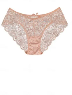Outlet Women's Sexy Lingerie Panties Pure Color Fashion Comfort Soft Home Daily Vacation Lace Breathable Summer Spring Home Outfits Women Lingerie