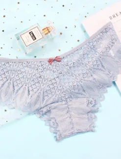 Online Women's Sexy Lingerie Panties Pure Color Lovers Hot Home Valentine's Day Bed Lace Breathable Hole Summer Spring Home Outfits Women Lingerie