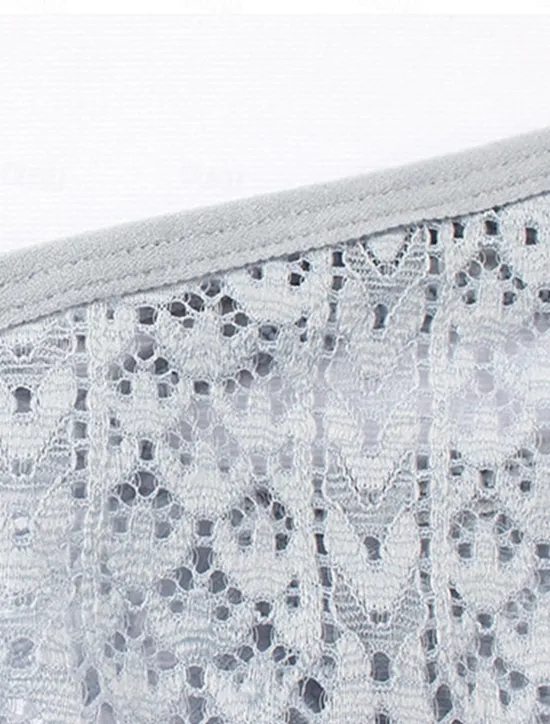 Online Women's Sexy Lingerie Panties Pure Color Lovers Hot Home Valentine's Day Bed Lace Breathable Hole Summer Spring Home Outfits Women Lingerie