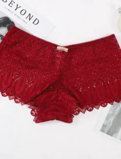 New Women's Sexy Lingerie Panties Pure Color Lovers Hot Home Valentine's Day Bed Lace Breathable Hole Summer Spring Home Outfits Women Lingerie