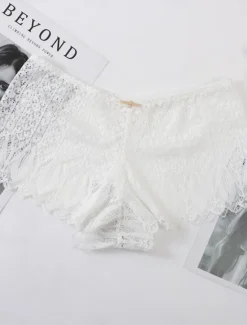 New Women's Sexy Lingerie Panties Pure Color Lovers Hot Home Valentine's Day Bed Lace Breathable Hole Summer Spring Home Outfits Women Lingerie