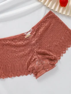New Women's Sexy Lingerie Panties Pure Color Lovers Hot Home Valentine's Day Bed Lace Breathable Hole Summer Spring Home Outfits Women Lingerie