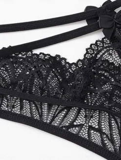 Sale Women's Sexy Lingerie Panties Pure Color Lovers Hot Home Valentine's Day Bed Lace Breathable Hole Summer Spring Home Outfits Women Lingerie