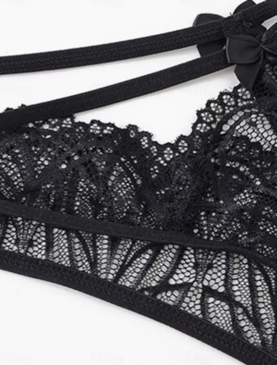 Sale Women's Sexy Lingerie Panties Pure Color Lovers Hot Home Valentine's Day Bed Lace Breathable Hole Summer Spring Home Outfits Women Lingerie