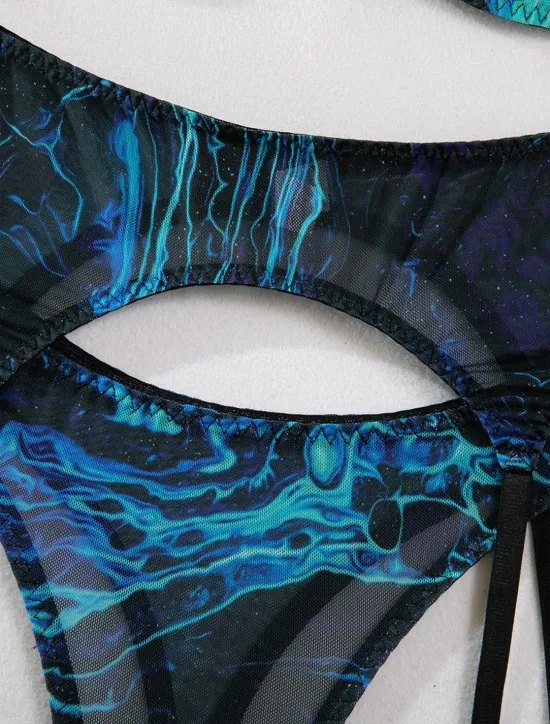 Clearance Women's Sexy Lingerie Sets 5 Pieces Pure Color Lovers Hot Home Valentine's Day Bed Mesh Breathable Straps Sleeveless Backless Summer Spring Home Outfits Women Lingerie