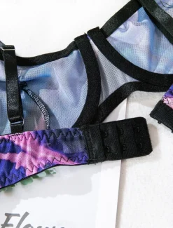 Clearance Women's Sexy Lingerie Sets 5 Pieces Pure Color Lovers Hot Home Valentine's Day Bed Mesh Breathable Straps Sleeveless Backless Summer Spring Home Outfits Women Lingerie