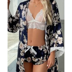 Sale Women's Sexy Lingerie Sexy Bodies Bra MeshNightwearPolyester Solid Colored White Navy Blue Brown Spring & Summer Fall & Winter Women Lingerie