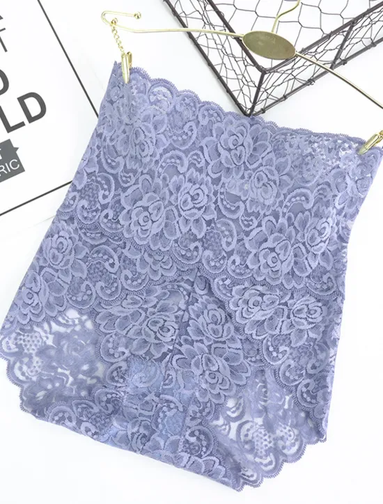 Discount Women's Sexy Panties Brief Underwear 1 PC Underwear Sexy Comfort Lace Pure Color PU High Waist Sexy Green Black Purple M L XL Home Outfits Women Lingerie