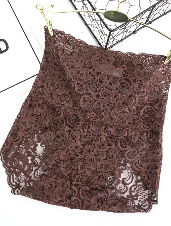 Discount Women's Sexy Panties Brief Underwear 1 PC Underwear Sexy Comfort Lace Pure Color PU High Waist Sexy Green Black Purple M L XL Home Outfits Women Lingerie