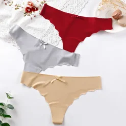 Sale Women's Sexy Panties G-strings & Thongs Panties Brief Underwear 1 PC Underwear Fashion Sexy Comfort Basic Bow Leopard Pure Color Nylon Low Waist Sexy Multi color Black Pink S M L Home Outfits Women Lingerie