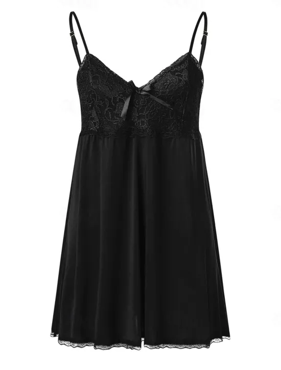 Online Women'S Sexy Perspective Pajamas Nightdress Fat Mm Plus Size Slip Dress Set Women Lingerie