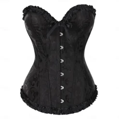 Discount Women's Shapewear Pure Color Corsets Punk & Gothic Carnival Date Club Lace Breathable Bandeau Short Sleeve Summer Spring Home Outfits Women Shapewear