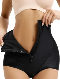 Clearance Women's Shapewear Shaping Panty MeshNightwearNylon Solid Colored Black Beige Spring & Summer Fall & Winter Women Shapewear