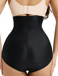 Clearance Women's Shapewear Shaping Panty MeshNightwearNylon Solid Colored Black Beige Spring & Summer Fall & Winter Women Shapewear
