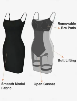 Hot Women's Shapewear Shaping Panty MeshNightwearNylon Solid Colored Black Brown Spring & Summer Fall & Winter Women Shapewear