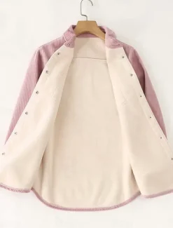 New Women's Sherpa Jacket Shacket Warm Breathable Buttons Pocket Print Casual Plaid Vacation Street Daily Wear Going out Single Breasted Regular Turndown Regular Fit Long Sleeve Outerwear Pink Khaki Fall Women Jackets