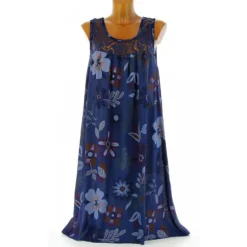 Discount Women's Shift Dress Knee Length Dress Black Army Green Fuchsia Navy Blue Sleeveless Floral Print Spring Summer Round Neck Hot Casual Boho Loose 2023 M L XL XXL 3XL 4XL 5XL Women Vacation Dresses