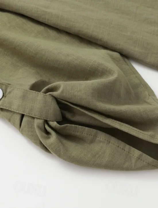 New Women's Shirt Blouse Cotton Linen Shirts Solid Basic Long Sleeve V Neck Long Tops Casual Daily Black White Pink Army Green Blue Summer Spring Women Shirts