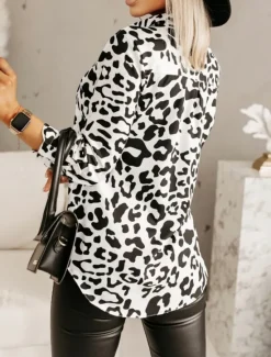 Sale Women's Shirt Blouse Floral Graphic Basic Casual Long Sleeve Shirt Collar Regular Tops Daily Buttons Print Black White Pink Fall Winter Women Spring Tops