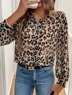 New Women's Shirt Blouse Elegant Daily Stylish Long Sleeve Shirt Collar Regular Tops Work Daily Holiday Buttons Summer Spring Women Blouses & Shirts