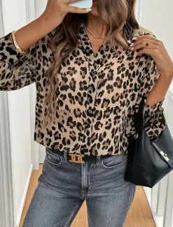 New Women's Shirt Blouse Elegant Daily Stylish Long Sleeve Shirt Collar Regular Tops Work Daily Holiday Buttons Summer Spring Women Blouses & Shirts