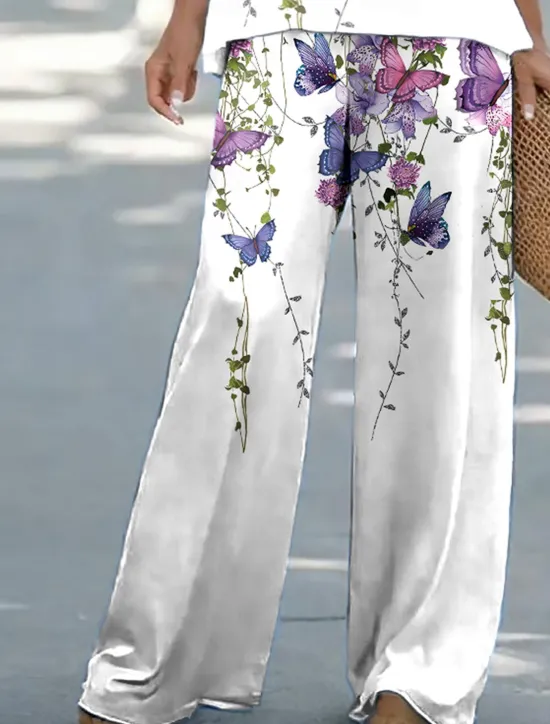 Hot Women's Shirt Blouse Sleeveless 3/4 Length Sleeve Round Neck U Neck Ombre Floral Graphic Print Outdoor Vacation Casual Purple Green Summer Regular Fit Women Two Piece Sets