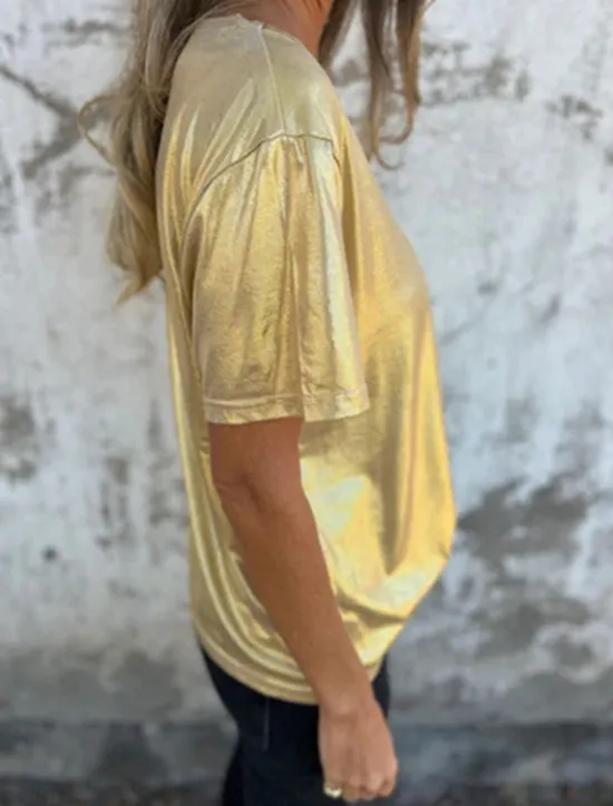 Online Women's Shirt Blouse Solid Color Stylish Casual Short Sleeve Crew Neck Regular Tops Daily Patchwork White Blue Gold Summer Women Blouses & Shirts