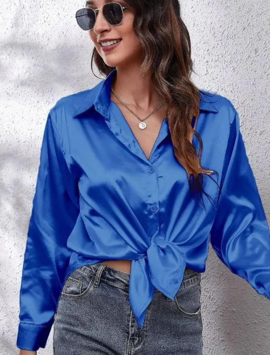 Discount Women's Shirt Blouse Solid Color Business Modern Casual Long Sleeve Shirt Collar Regular Tops Work Formal Wear Buttons Yellow Pink Wine Blue Green Summer Spring Women Blouses & Shirts
