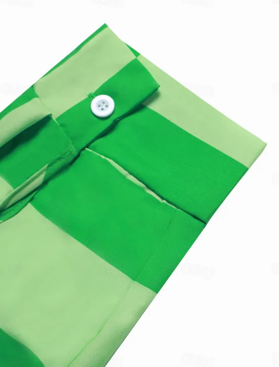 New Women's Shirt Dress Bodycon Wrap Dress Maxi long Dress Outdoor Daily Fashion Boho Shirt Collar Ruched Split Long Sleeve Summer Fall Spring 2023 Regular Fit Orange Green Women Casual Dress