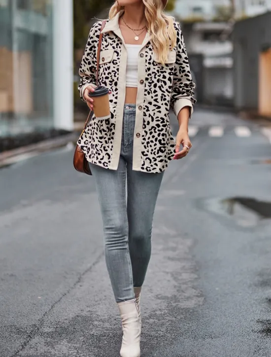 Discount Women's Shirt Jacket Shacket Warm Breathable Buttons Pocket Print Casual Plaid Vacation Street Daily Wear Going out Single Breasted Regular Turndown Regular Fit Long Sleeve Outerwear Pink Blue Brown Women Jackets