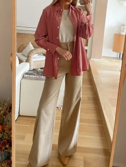 Clearance Women's Shirt Jacket Warm Breathable Buttons Pocket Casual Plain Vacation Street Daily Wear Going out Single Breasted Regular Turndown Regular Fit Long Sleeve Outerwear Fall Winter Women Jackets