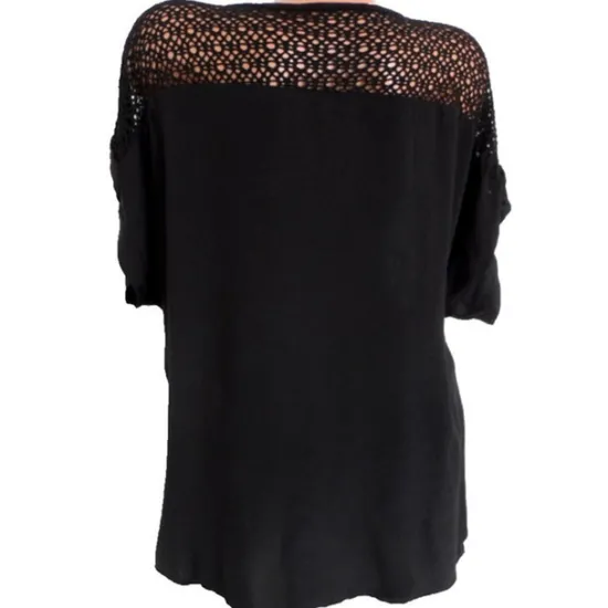 Online Women's Shirt Lace Shirt Blouse Eyelet top Chiffon Streetwear Basic Casual Embroidered Short Sleeve Regular Tops V Neck Daily Going out Weekend Black White Red Blue Green Summer Spring Women Lace Tops