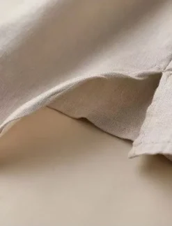 Women's Shirt Linen Shirt Blouse Long Cotton Top Solid Color Fashion Round Neck Street Daily Buttons Khaki Beige Spring & Fall Women Shirts