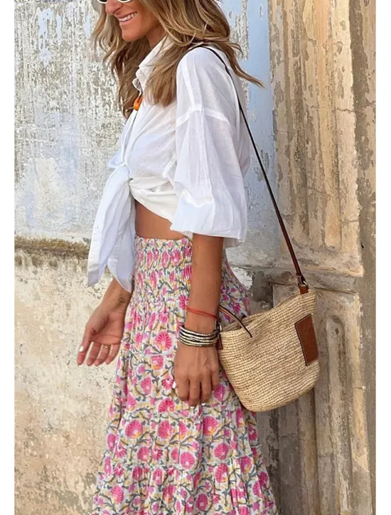 Outlet Women's Shirt Linen-Inspired Shirts Button Up Blouse Plain Casual Half Sleeve Shirt Collar Regular Tops Daily Lace up Summer Women Shirts