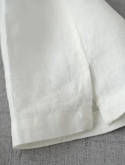Sale Women's Shirt Linen-Inspired Shirts Button Up Daily Long Sleeve V Neck White Green Spring & Fall Women Shirts
