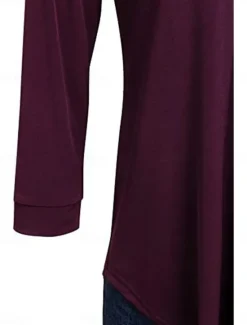 Online Women's Shirt Solid Color Elegant Stylish Basic 3/4 Length Sleeve V Neck Regular Tops Daily Black Wine Blue Green Spring Fall Women Blouses & Shirts