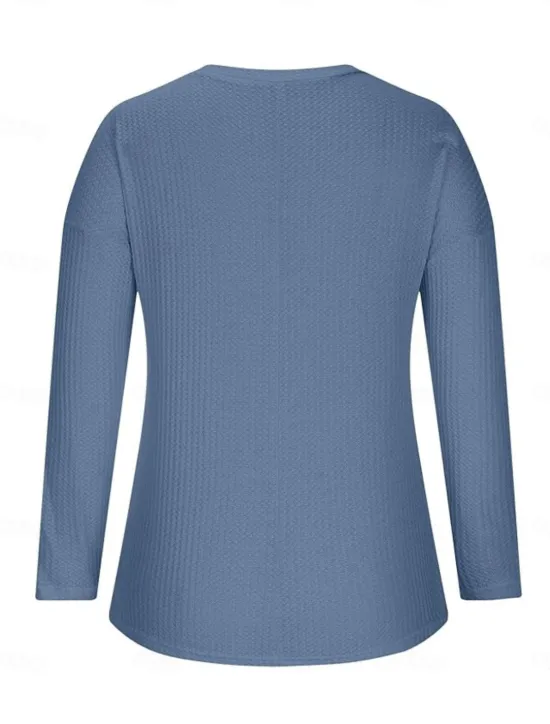 Women's Shirt Solid Color Modern Casual Long Sleeve V Neck Regular Tops Work Black Pink Blue Gray Spring Fall Winter Women Blouses & Shirts